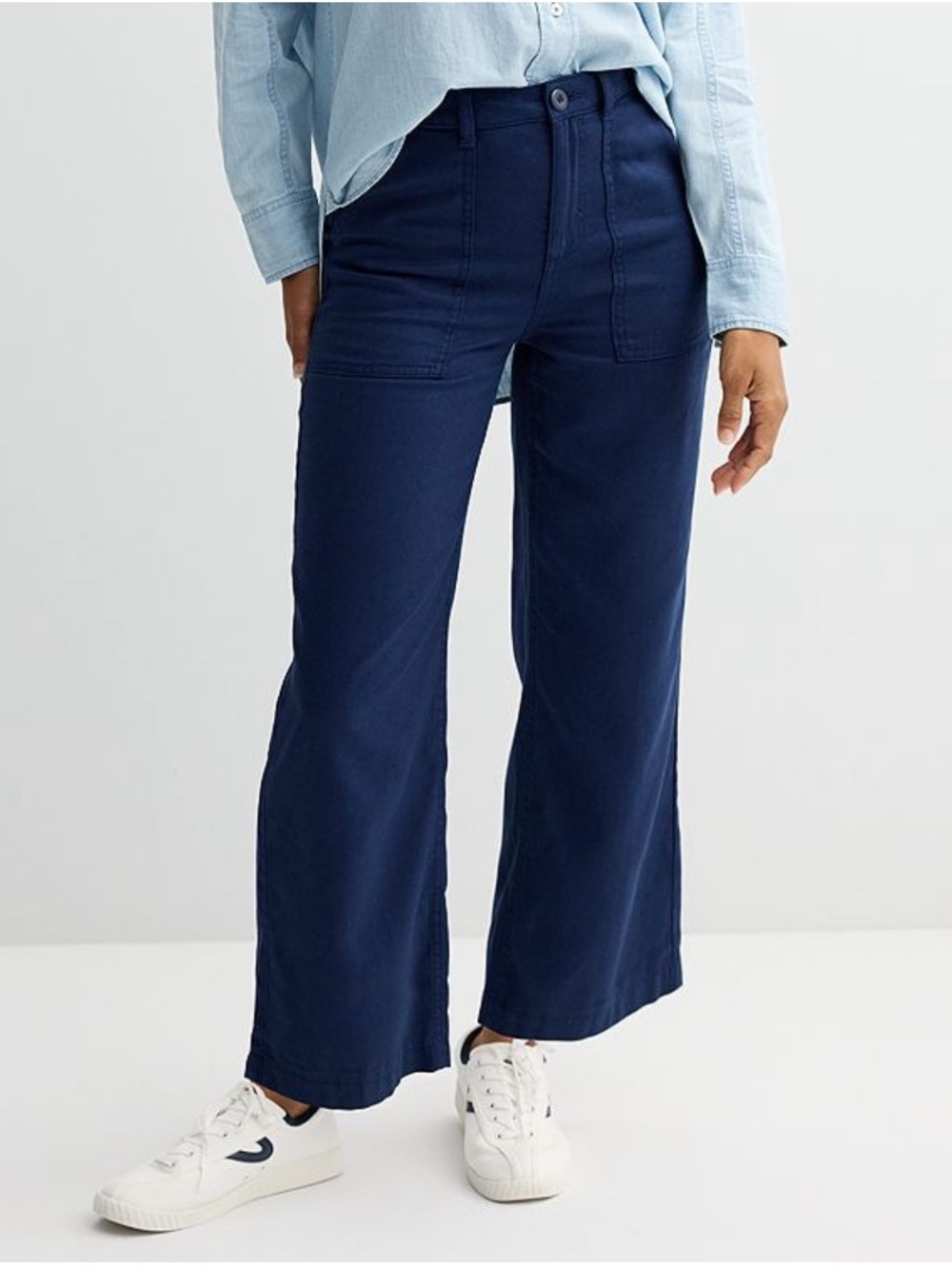 NWT Sonoma velocity blue high rise wide leg pants size 18